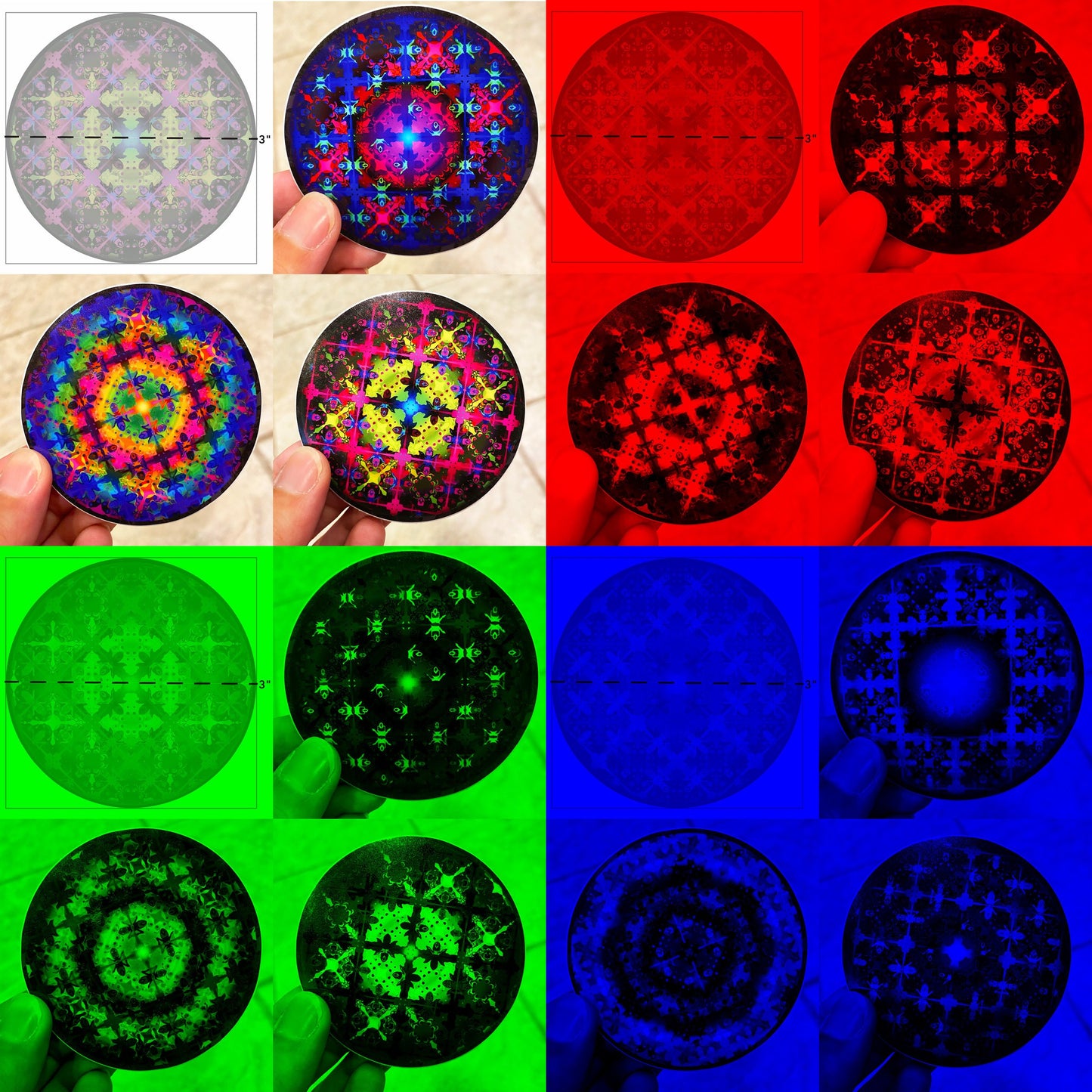 Large "Aligning Lenses" Series Sticker 4-Pack