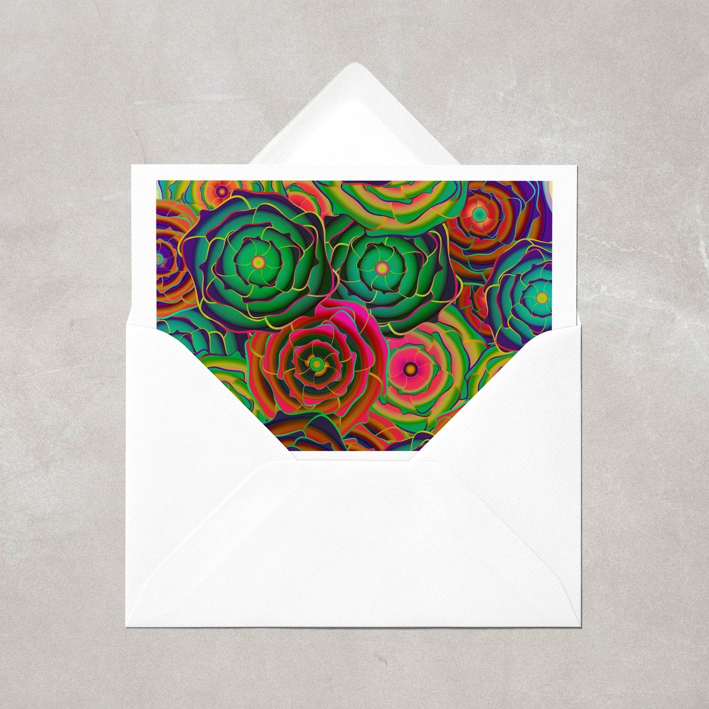 Blank Greeting Card: Rose Blossoms