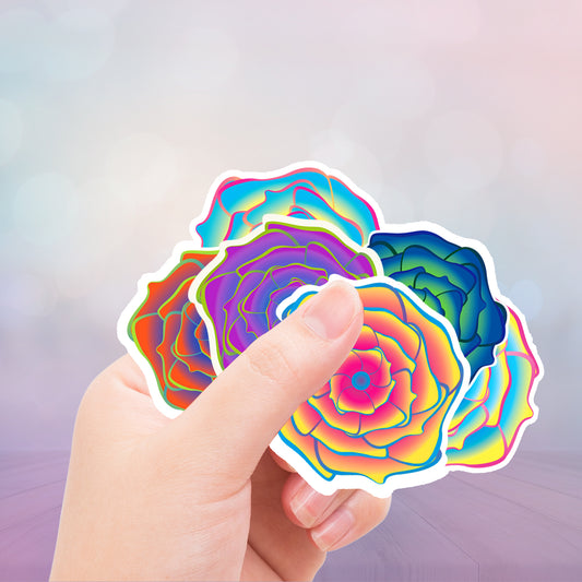 Blossoming Rose Sticker 6-Pack