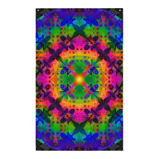 Neon Night Center Tapestry