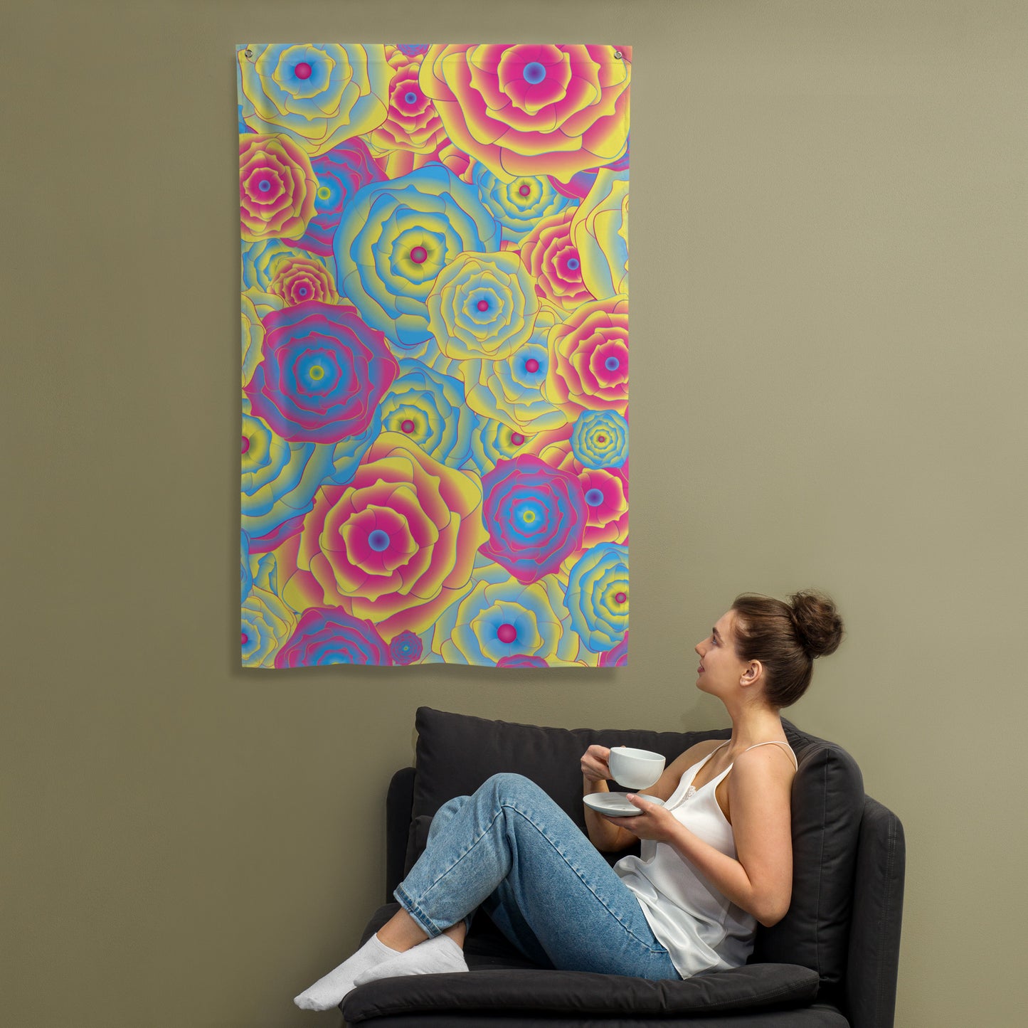 Blossoming Roses Tapestry