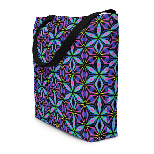 Open Eyes Large Tote Bag with Pocket